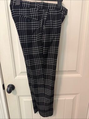 Boohoo Black & White Plaid Men's Trousers